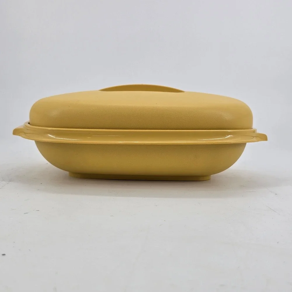 Tupperware Multi-Server Steamer Large 1273 Harvest Gold Vintage 3pc Set